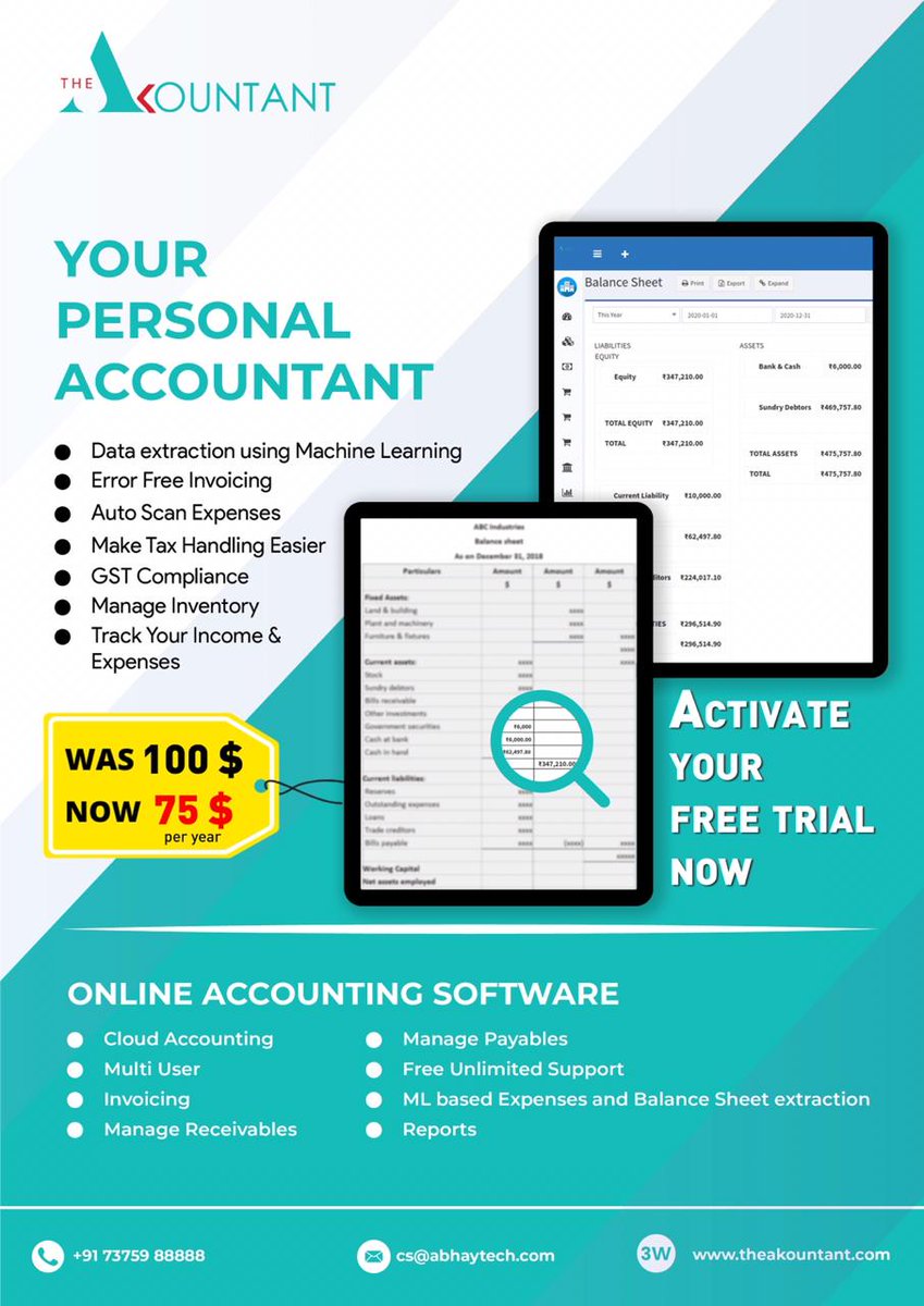 manthan_ladva's tweet photo. Any Problem-related Attendance management or Account management. Team Abhay TechSolutions is bring for you smart Management Softwares called @KpiMeet & #The_Accountant
Take a look and give it a try https://t.co/KUKr98BZAB