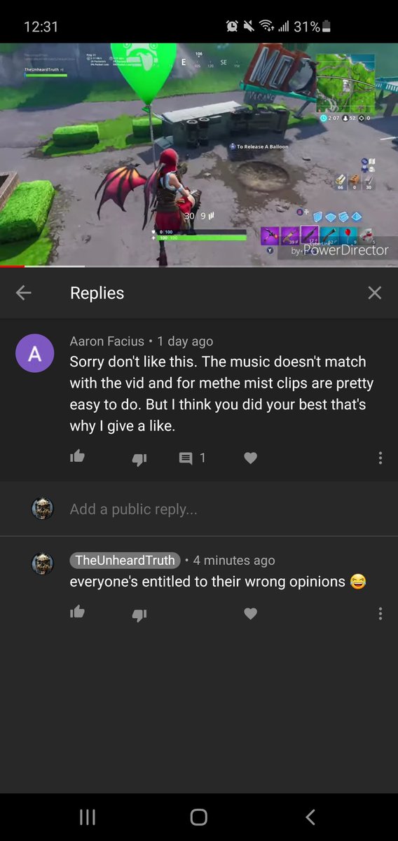 OneNOnlyUnheard's tweet photo. I feel the need to say, if you're going to criticize, at least have a few of your own vids so we can compare 😂

glad to see a year old vid is still a topic

#Fortnite #battleroyale #twitch #fb #gaming #gamer #pc #xbox #xboxone #CallofDutyModernWarfare #facebooklive #LIVE #ps4 https://t.co/wWDhLHjL69