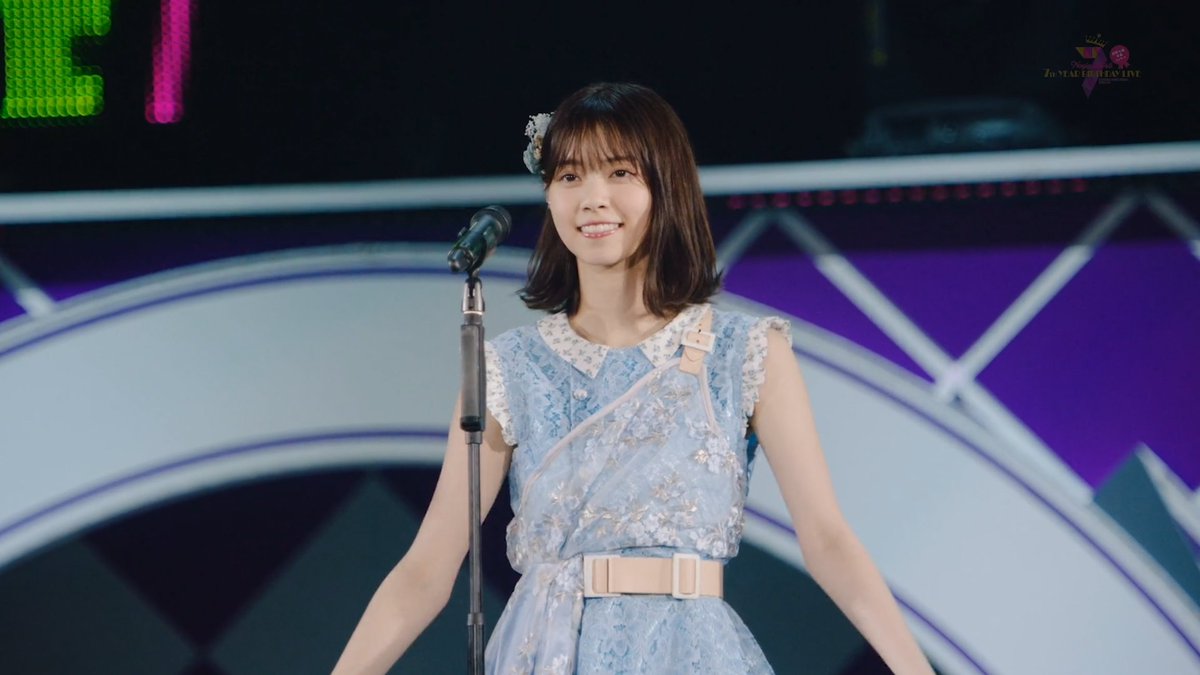 Bonus 13 ⊿ 7th YEAR BIRTHDAY LIVE -Day4-This costume from Nanase's graduation concert is a beautifully intricate sky blue dress made with a combination of lace, embroidery, and high quality belts and buckles made in Osaka. Designed by Mori Shunsuke https://twitter.com/korobizaka/status/1272281250414374915?s=20