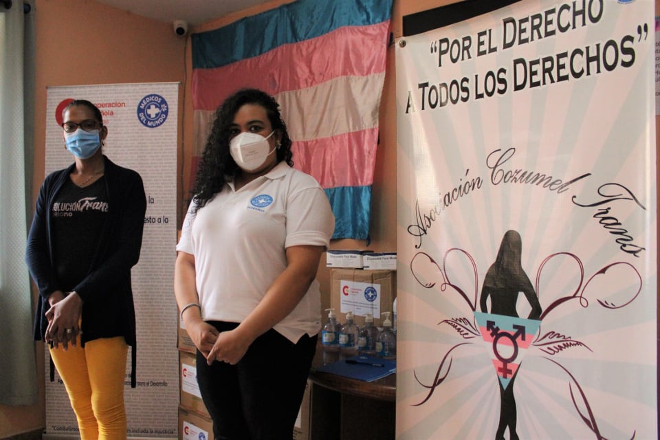 ACozumelTrans's tweet photo. Asociación de Derechos Humanos Cozumel Trans
Recibe de parte de Médicos del Mundo en Honduras donación de insumos de bioseguridad y de limpieza; lo cual agradece amablemente el apoyo brindado. https://t.co/3S67qvwQUh