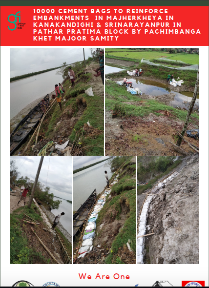 TheRightGhose's tweet photo. While most have forgotten #AmphanSuperCyclone some NGOs are quietly continuing relief work with the poorest of in #sunderbans and #24Parganas. @garbagefree is one of them. Empty #cement bags used to rebuild embankments. #amphanupdate #GarbageFreeIndia @GhoshAmitav @MPBirla_Cement https://t.co/XYD2oGtvre