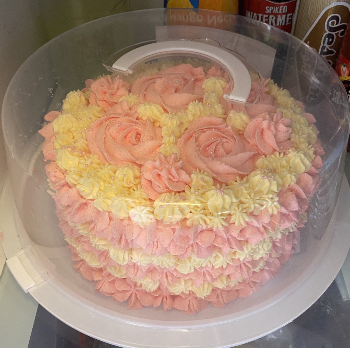 PinkzyC's tweet photo. Vanilla Cake w/ Strawberry Whipped Cream 💝

#vanilla #strawberry #cake #dessert #baking #trying #roses #flowers #notbadformy3rdcake #learning #homemade #betterthanboxedcake https://t.co/Bi45KgKVrp