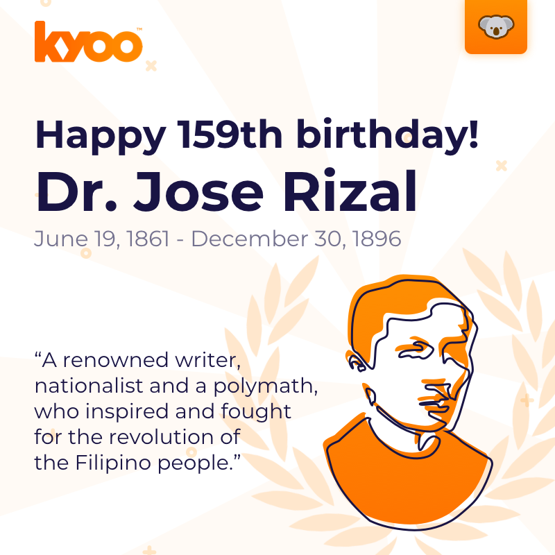 kyooph's tweet photo. Happy 159th birthday to our national hero, Dr. Jose P. Rizal! May your nationalistic spirit live in our hearts for a lifetime.

#Kyoo #KyooPH https://t.co/bFENtSKycK