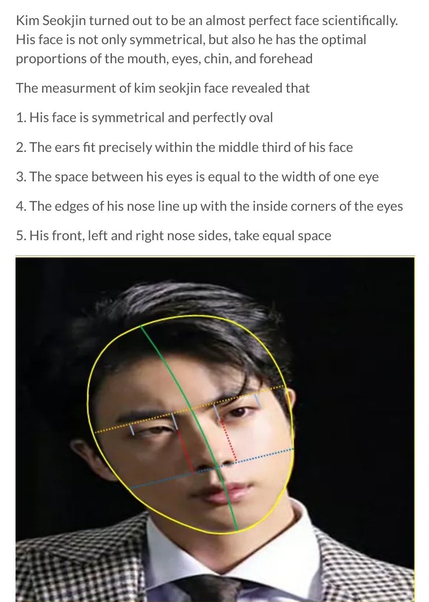 seokjinbit's tweet photo. KIM SEOKJIN HAS BEEN DECLARED AS THE WORLD’S MOST PERFECT FACE IN MALE CATEGORY

NO LIES FOUND THERE YES YES YES @BTS_twt https://t.co/BZMdFUuQa8