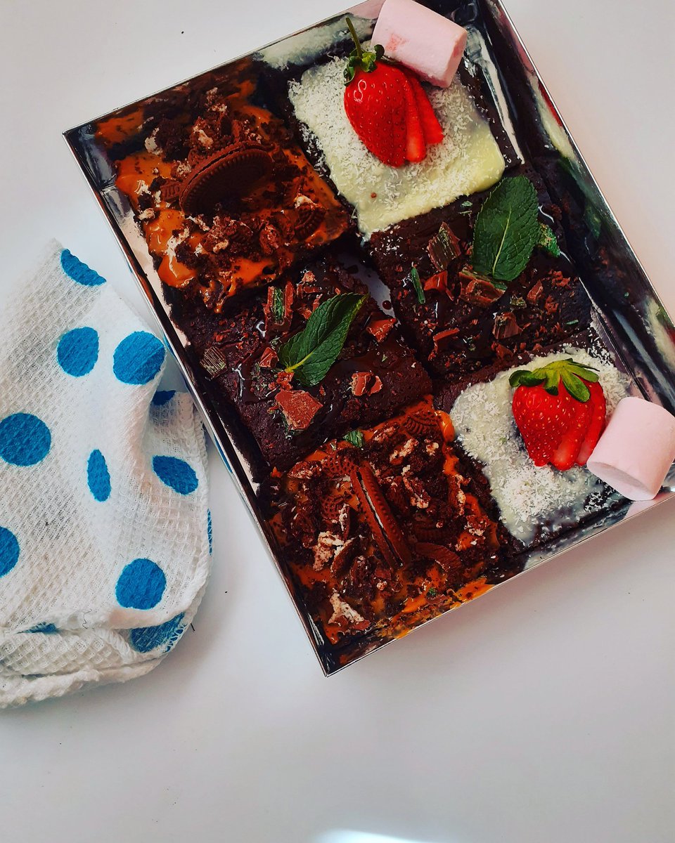 I have been fundraising towards having my own restaurant.  I'm currently around Pretoria,selling these amazing brownies. 
I do catering as well and I bake other goodies.  I will tweet the price lists  soon