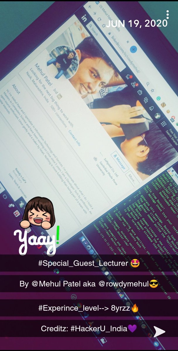 charan4jessy's tweet image. Amazing_Session by @rowdymehul🔥🔥🔥 Tqsm😇...
Credits: @swaroopsy
@AzazRedhat @yogendraswaroop #cybersecurity
#cybersecuritymentor #HackerU_India 💜