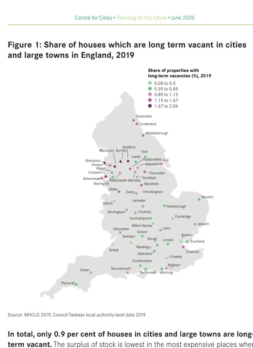 But in England, there is a devastating lack of surplus homes, esp in the most expensive cities. Only 0.9% of homes are long term vacant. A higher share of homes are vacant in Tokyo (2.4%) than in Burnley (2.1%), the city with the most affordable and vacant housing in England.