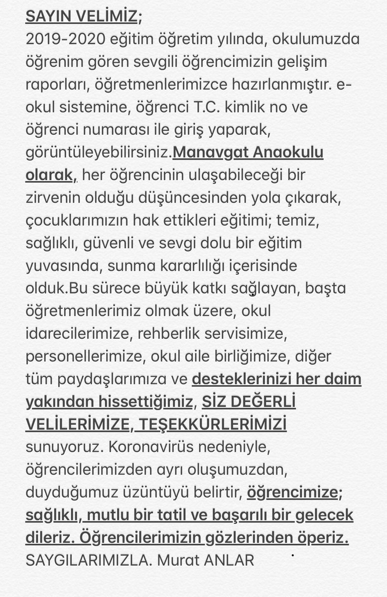 muratanlar07's tweet photo. @ziyaselcuk
@adnanboyaci
@safran1958
@mustafa_yigit06
@YUKSELARSLAN07
@FTurkoz07
@Csevim1 
@yusufusta72
@mehmetdaban42
@AntalyaMem
@manavgatmem
#MANAVGATANAOKULU
#gelisimraporu
#karne
#karnesevinci https://t.co/7WoIBLoD2i