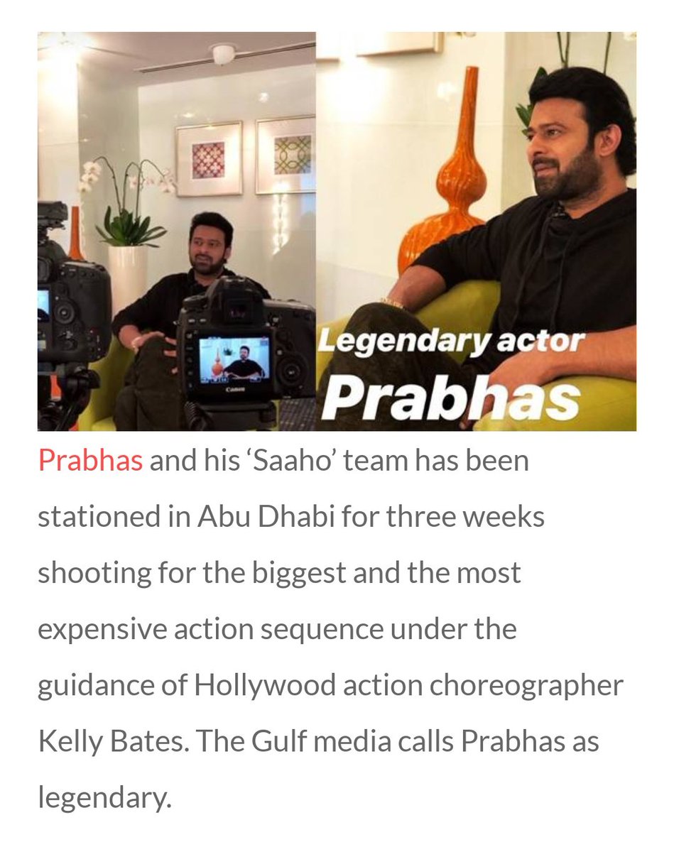 Gulf Media - Legendary ActorForbes - Harisson FordKenya Govt - Letter to PrabhasItaly govt & Media - DiCaprio in Bollywood #Prabhas 