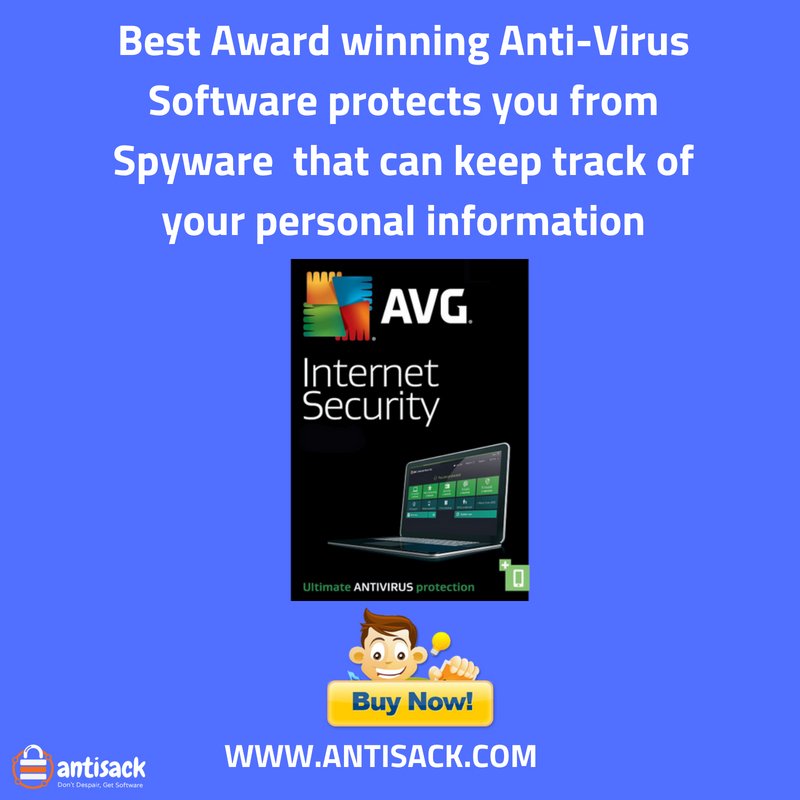 antisack's tweet image. Buy The Award winning Anti-Virus that just works 
 
#AVGAntiSpyware protects you from Spyware and Adware that can keep track of your personal information.

Buy Now @ bit.ly/3dh370f