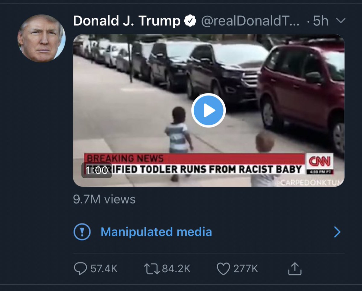 Like this from Twitter. Fight fake news! #manipulatedmedia