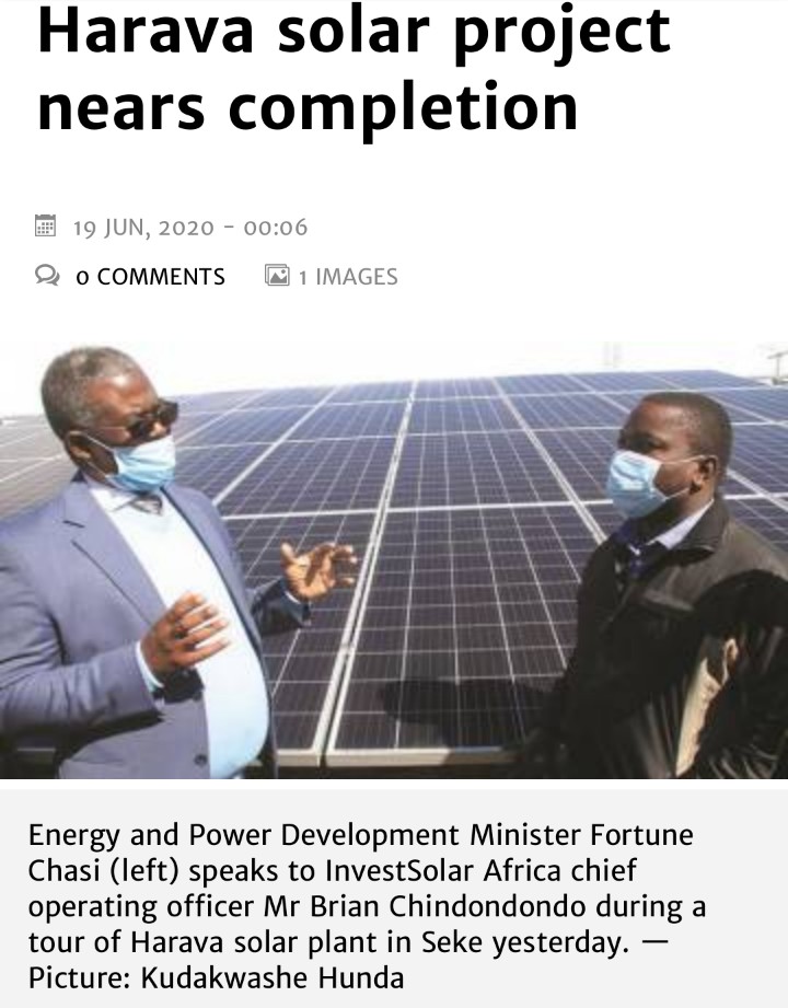 More uninterrupted electricity ti the people as Harava Solar project nears completion. 20MW of energy wl beadded to the national grid. @BarakaZaire @gundwenation @mulakazuva @hamburamukaka @Mug2155 @matongo_84260 @ttgono @MaNondo1978 @makombe_tk @EddieGore10 @Dhege21708504