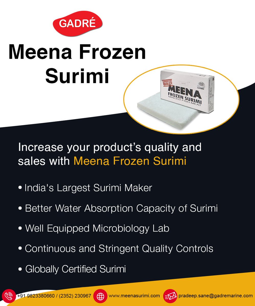 MeenaSurimi's tweet photo. For more detail visit us on https://t.co/wGXGhjIeKD

#surimipaste #croaker #itoyori #sardine #ribbonfish #bigeye #mixfish #certification #HACCP #euapproved #meenasurimi https://t.co/mWh2WQQsGf
