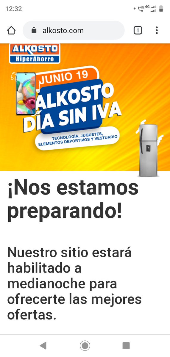 diegoalvarezc8's tweet photo. @Alkosto 12:33 AM y la página web no la habilitan. Solo aparece esta imagen.
No sirvió la trasnochada para comprar. Que malo https://t.co/BzHxZekmo0