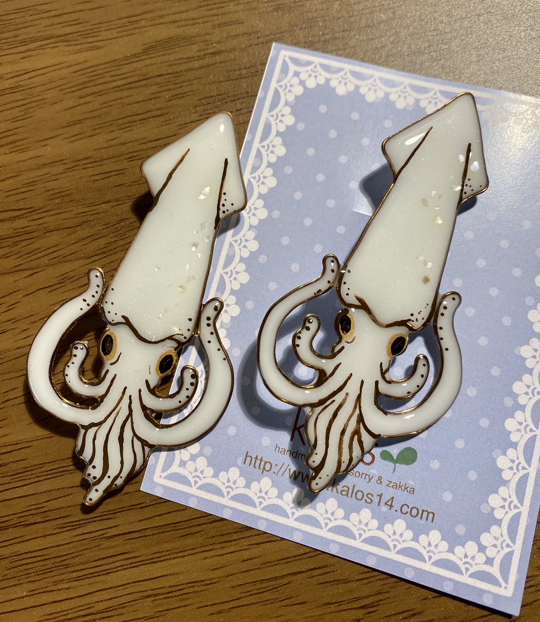 Kalosyumi Cephalopodweek 頭足類週間らしいです ゴソゴソと作品boxから出してきました 今はイカ タコバレッタ製作中 Cephalopodweek 海洋生物アクセサリー T Co 0meovfovop Twitter