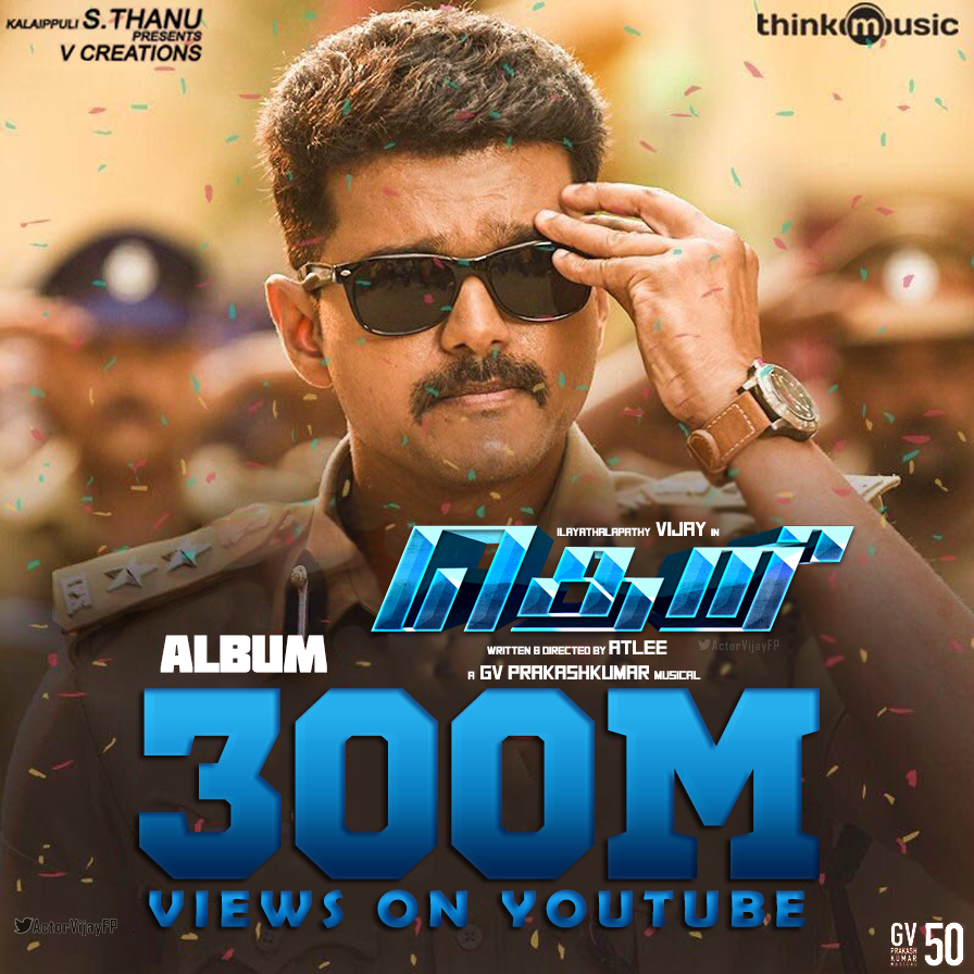Actor Vijay Fans Page (@actorvijayfp_) on Twitter photo Celebrating mammoth 3β£0β£0β£ Million+ views for #Theri Album on Youtube π₯
#Thalapathy's 4th 300M Youtube Albumπ & the Most Viewed Album on <a href="/thinkmusicindia/">Think Music</a> 's Youtube Channel!
<a href="/actorvijay/">Vijay</a> <a href="/Samanthaprabhu2/">Samantha</a> <a href="/Atlee_dir/">atlee</a> <a href="/gvprakash/">G.V.Prakash Kumar</a> <a href="/theVcreations/">Kalaippuli S Thanu</a> #Master #TheriAlbumHits300Mviews Celebrating mammoth 3β£0β£0β£ Million+ views for #Theri Album on Youtube π₯
#Thalapathy's 4th 300M Youtube Albumπ & the Most Viewed Album on <a href="/thinkmusicindia/">Think Music</a> 's Youtube Channel!
<a href="/actorvijay/">Vijay</a> <a href="/Samanthaprabhu2/">Samantha</a> <a href="/Atlee_dir/">atlee</a> <a href="/gvprakash/">G.V.Prakash Kumar</a> <a href="/theVcreations/">Kalaippuli S Thanu</a> #Master #TheriAlbumHits300Mviews