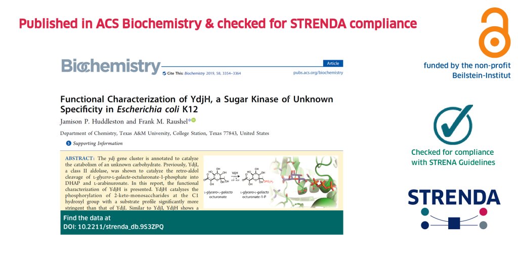 BeilsteinInst's tweet photo. Published in @BiochemistryACS & checked for compliance with the #STRENDA Guidelines. Find it at https://t.co/C83gjI04JI https://t.co/eYoIUzFz8N Thanks to Jamison Huddleston and Frank M. Raushel @TAMU @ZaneTaylorTAMU https://t.co/VUCrC5BeRR