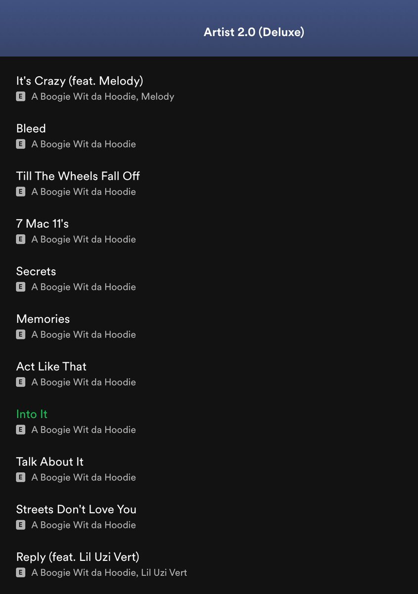 CoDygamezy's tweet photo. #ABOOGIE #Artist20
Man Artsit 2.0 Deluxe is backwards on spotify LMAO
PLZ like so @ArtistHBTL sees https://t.co/AY4ECWOt2V