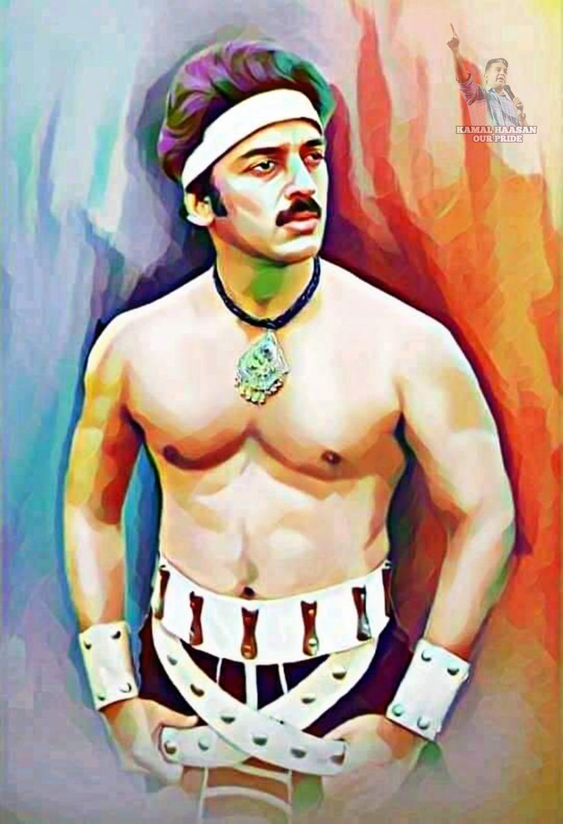 Mind-blowing fan made digital art of #KamalHaasan from #Moondrampirai