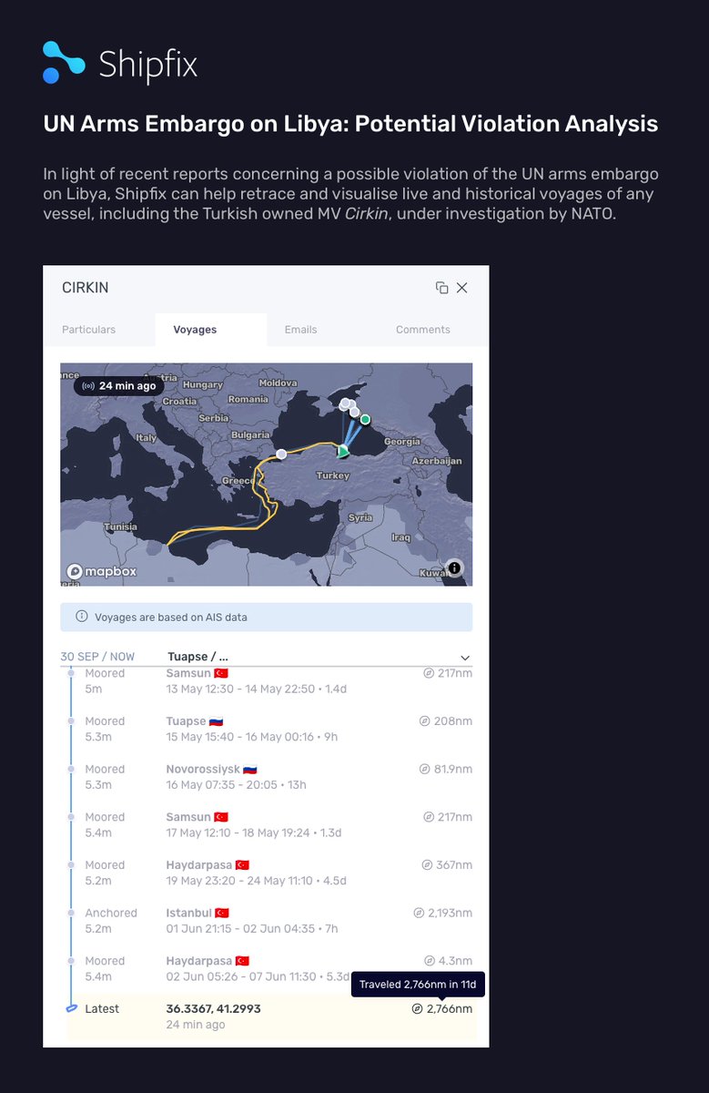 UN arms embargo on Libya: potential violation analysis