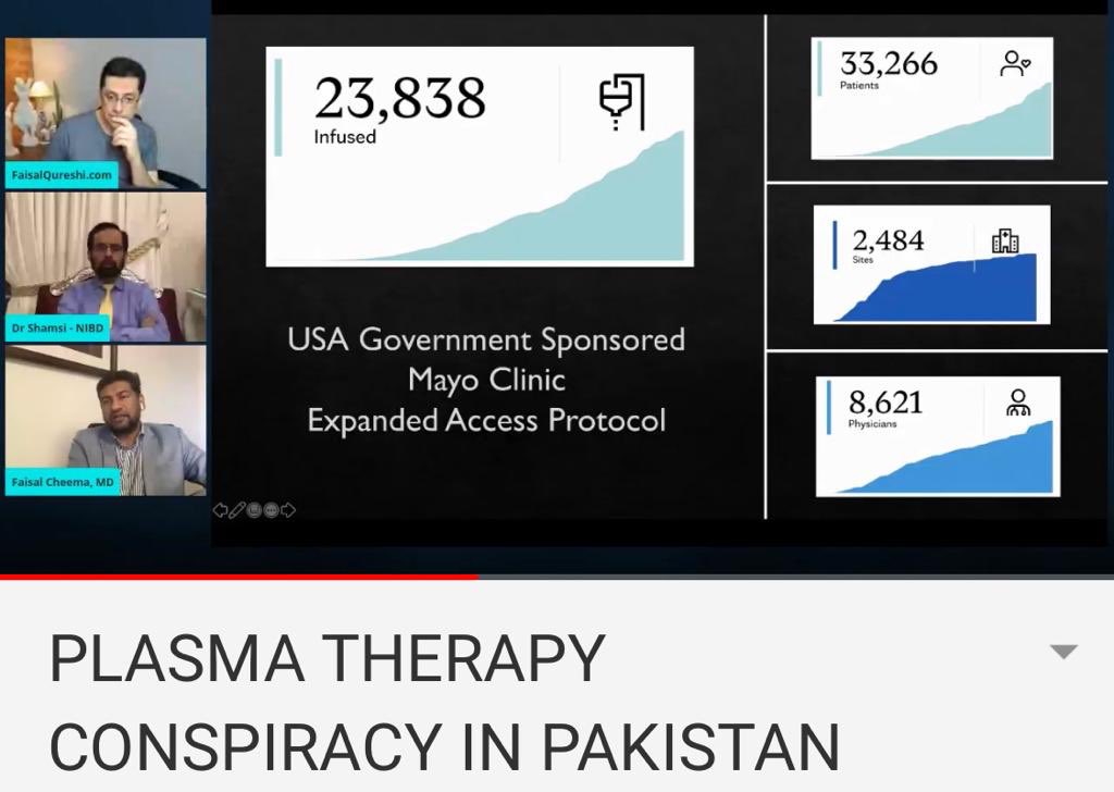 salmanbelieve's tweet photo. Dr Tahir Shamsi #NIBD 
👉US-FDA allowed expanded access program in April 2020 for plasma. Almost 24,000 patients received plasma so far in 2500 hospitals.
👉Why is there Plasma therapy controversy in Pakistan ? 
Watch Link 👉 https://t.co/qip88jIa6c #COVID19 #DonateYourPlasma 🇵🇰 https://t.co/MQbDNYP30s