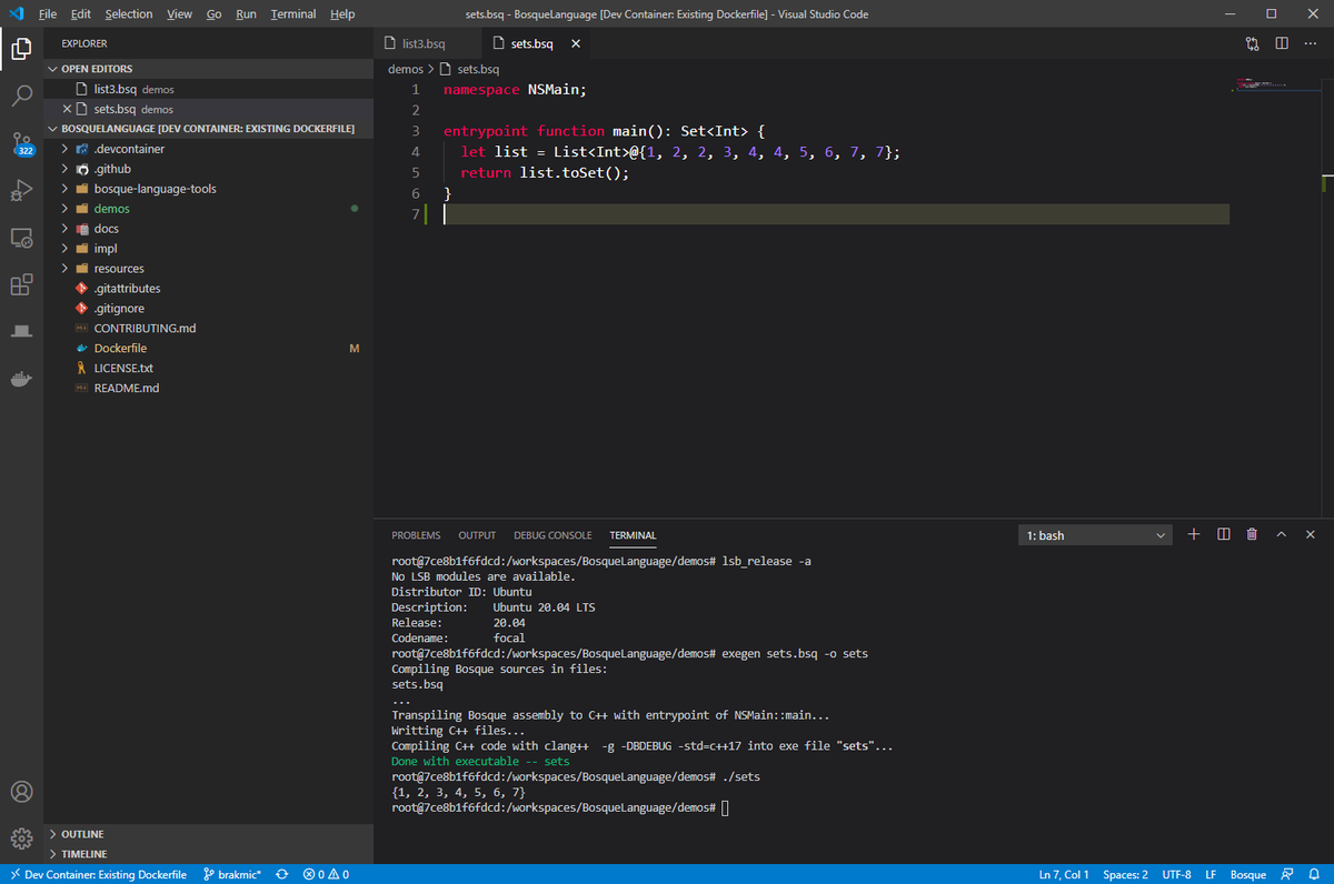 brakmic's tweet photo. You can now code @BosqueLanguage with VSCode and remote Docker containers.
https://t.co/h0peChPIDF
#bosquelanguage https://t.co/QUoqE4TQ24
