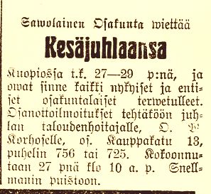 jouko_kokkonen's tweet photo. Savolaisen Osakunnan viettää kesäjuhlaansa Kuopiossa. Kokoonnutaan 27 pnä klo 10 a. p. Snellmanin puistoon. https://t.co/nax1E1nVN2 Etelä-Saimaa 19.6.1920 #Suomi1920 #itsenäisyys100 #Savo #Kuopio #osakunta #Snellman https://t.co/Y4JOgFBURb
