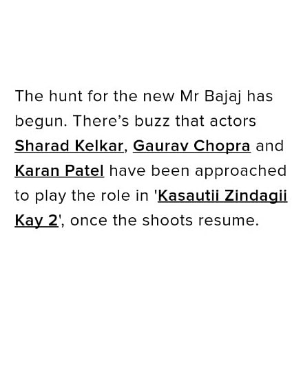 Mmansiggarg1's tweet photo. #Superstar of #indiantelevisionindustry #KaranPatel 🌟💗 can be new #MrBajaj in #kasautiizindagiikay2
#KZK2
I always wanted to see #KP plays a role of #RishabhBajaj
#KingOfTellywood
#BestActor 
#MostTalentedActor 
#Raman #YHM #Kkk10  #KhatronKeKhiladi10
@TheKaranPatel https://t.co/xYDgqyk0QC
