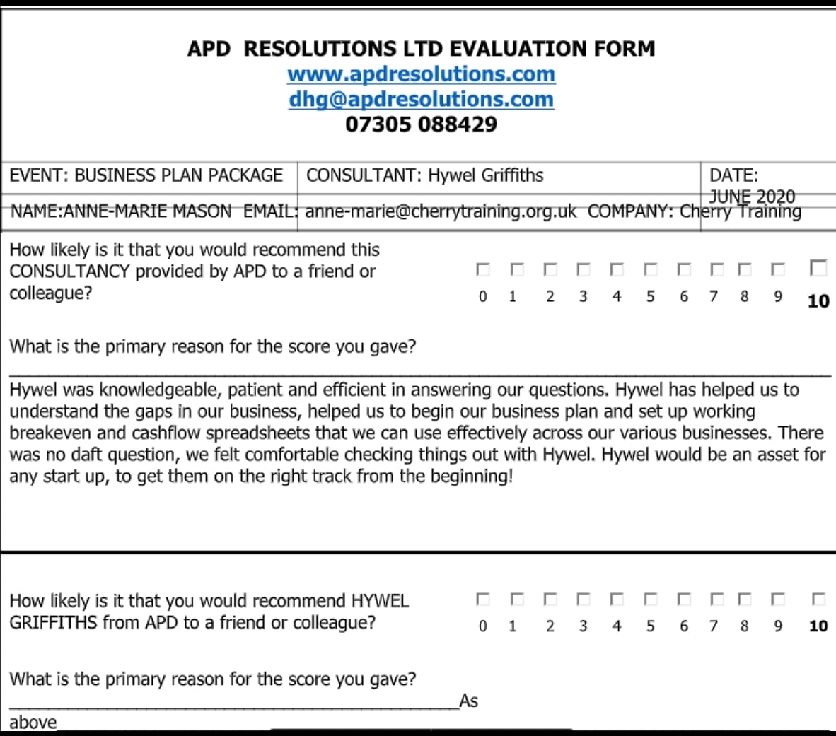 We are delighted to be able to share feedback with you today on one of our recent projects. 

This is why we love to be in business. 

#Evaluation #Feedback #successmindset