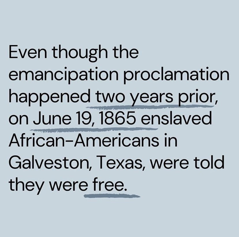 here’s a post about juneteenth that i found educational :)