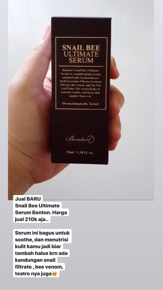 HELP RT 
For my mutual nd people lovers ❤️ aku mau jual Prelove and New Things aku. Ini ada Preloved Somethinc C riously esende &amp; NEW benton snailbee serum masih baru banget..  yg mau nanya2 boleh yaa dm atau mention aja 😻 thankyou so much atas kebaikan kalian 🥰