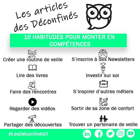 Il est très important de toujours vouloir en apprendre d’avantage. Mylène Desfeux vous donne donc 10 habitudes pour monter en compétence dans votre métier de recruteur.
 
Ce sujet vous intéresse ? Retrouvez l’article entier sur les Déconfinés de l’IT 👉  buff.ly/3eMzept