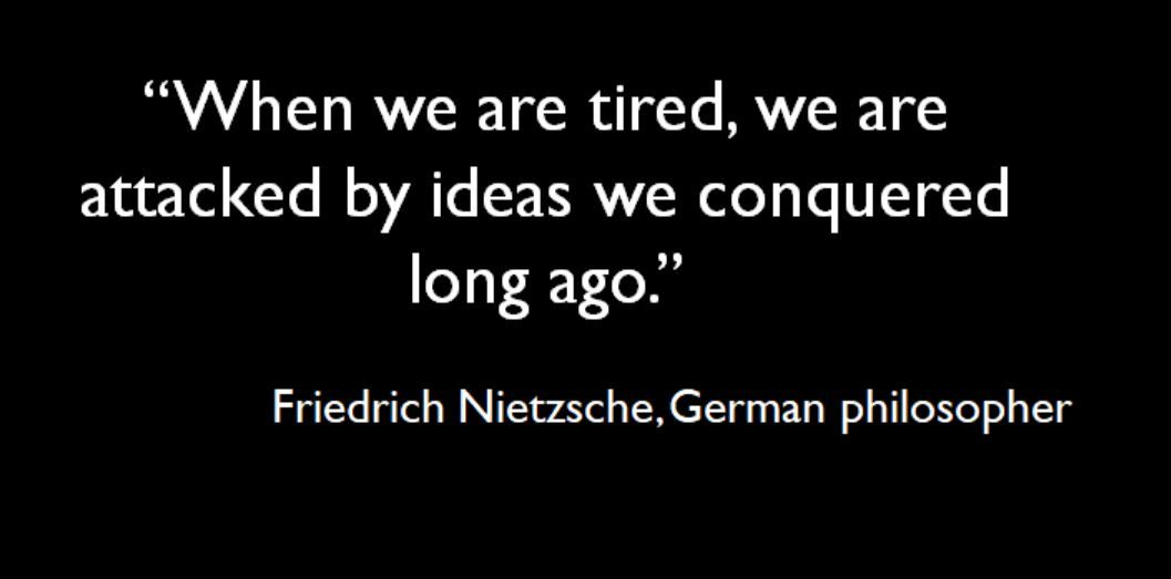 ithinkwellHugh's tweet photo. #MentalHealth tip:  When we get tired and worn out we are less resilient. We are less able to deal with setbacks. Things that weren't a big deal before, now seem to be a catastrophe. Sleep, time out, time off all help you deal with the daily grind. https://t.co/sadKlyjWf9