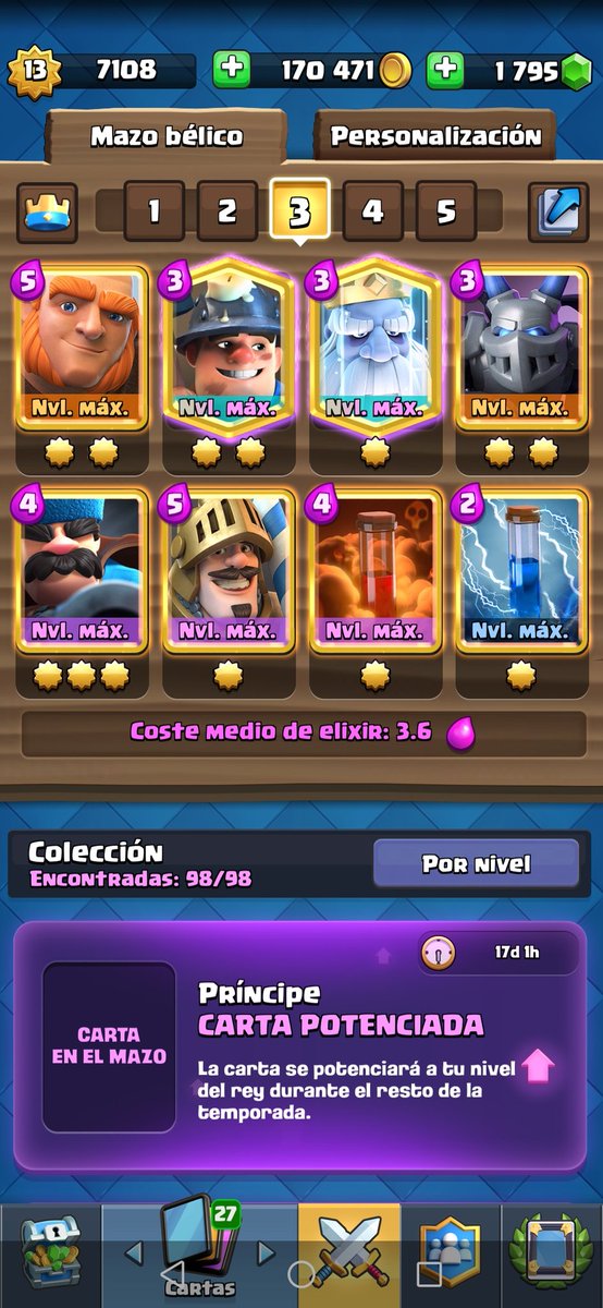 Se vende cuenta semi Máx

62 cartas max!! 💥
99 emotes!! 💥
 Solo chilenos se agradece!!! 💥
El resto de cartas solo falta oro para subir!
<a href="/TitaniumArmyGG/">⭐ Titanium Army ⭐</a>
<a href="/TitansGamming/">Titans Gaming⚔️</a>
<a href="/SCampeonesCR/">Super Campeones CR</a>
@SuperWarriorsES
<a href="/Mbchile1/">MB chile</a>
<a href="/ACE1gg/">ACE1</a>
<a href="/Its_Kristobal/">❄️ӄʀɨֆȶօɮǟʟ❄</a>
@alanignaciocr
<a href="/Waynebrrr/">Wayne☠</a>