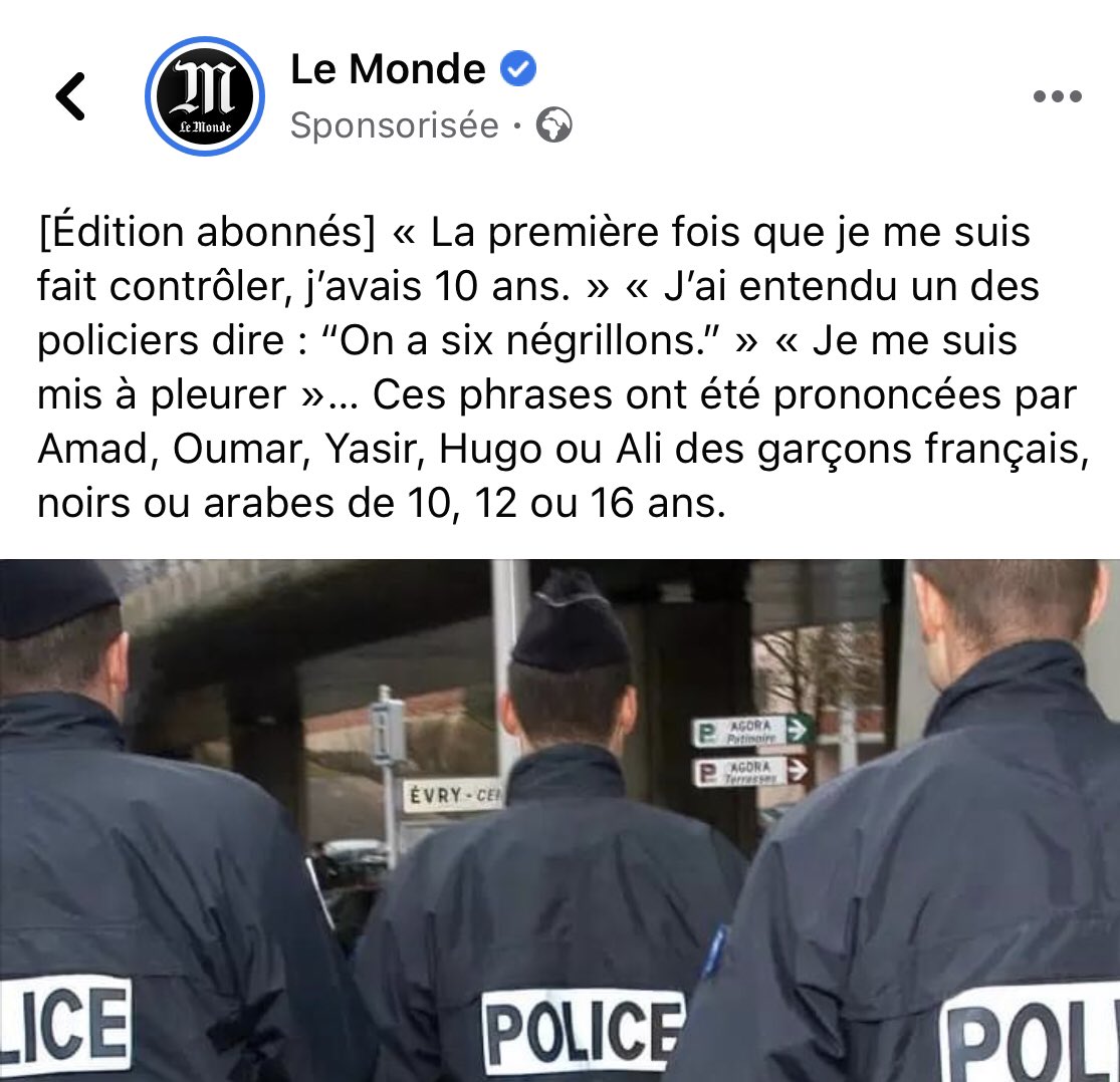 luneale's tweet photo. Donc, @lemondefr, il y a les français, les noirs et les arabes. On ne change rien, hein. #changerlesysteme #racismebanal https://t.co/897yGzYYbC