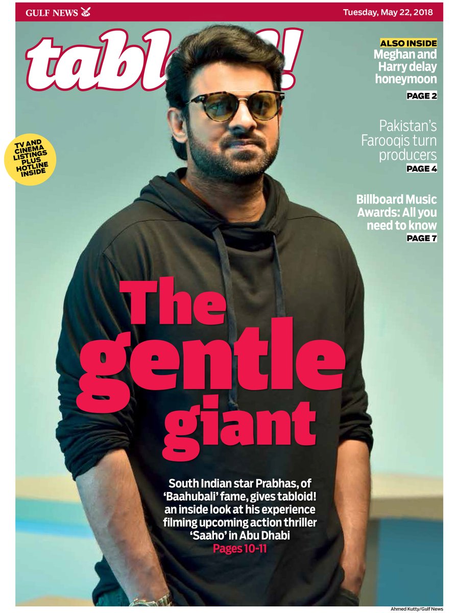 • GQ India Mel Gibson of the EastMost Influential Young IndiansThe Phenomenon Prabhas• Gulf news - The Gentle giant #Prabhas  #GqMagazine  #Gulfnews