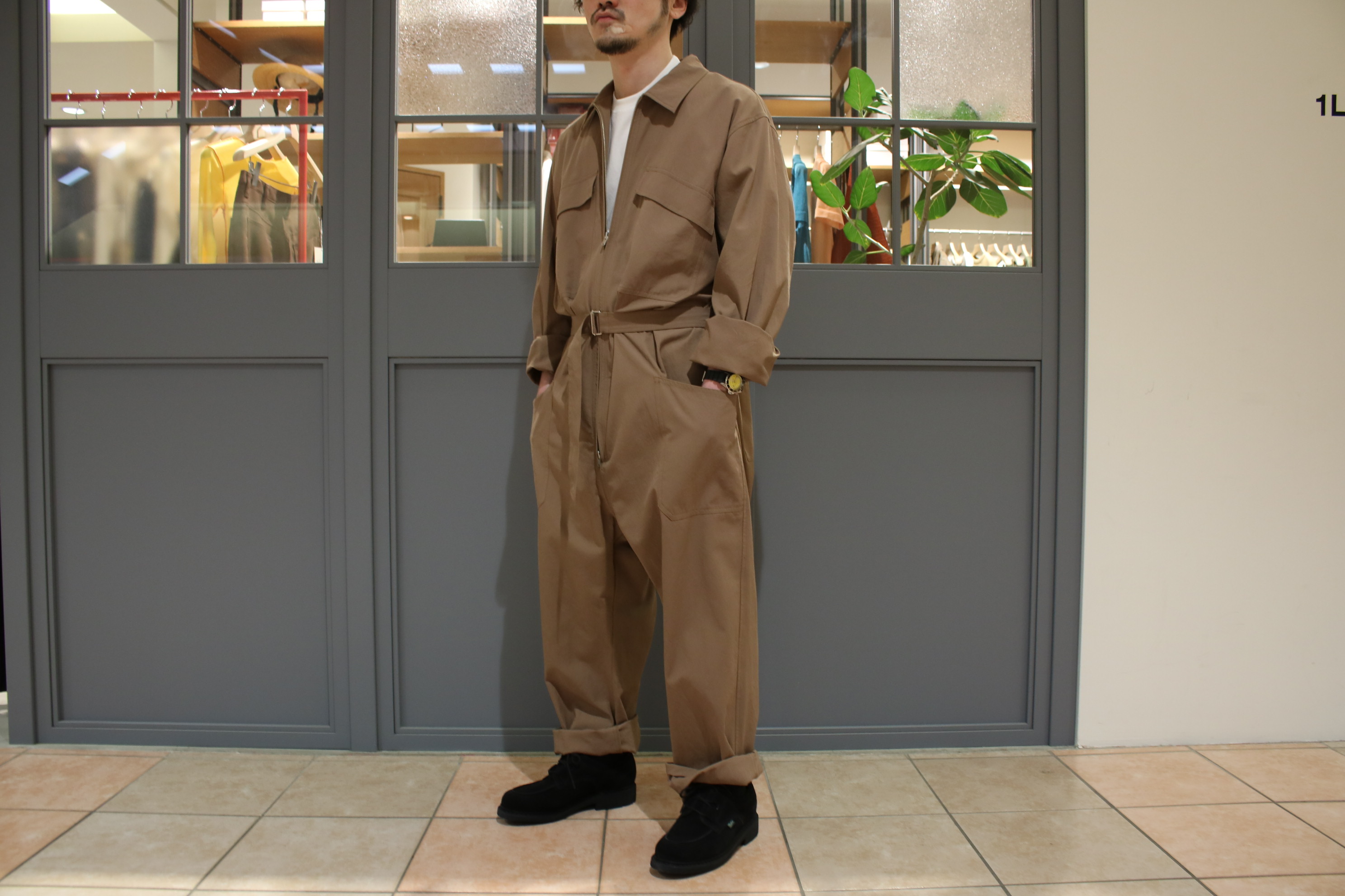 オーラリー finx hard twist gabardine junpsuit