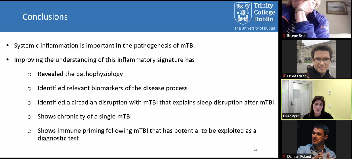 davidjloane's tweet image. Congratulations to Dr. Emer Ryan @WhatwouldEmerdo on successful defence of her PhD thesis on immune biomarkers of mTBI in an Irish paediatric population. Very enjoyable Viva, with lots of interesting discussion about systemic immune biomarkers for mTBI.

Enjoy ur🥂in Melbourne!