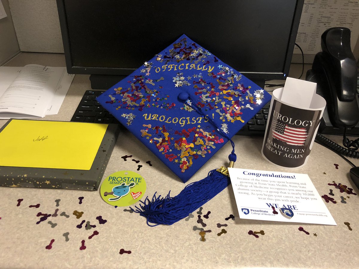 Suzanne B. Merrill (@urobiehn) on Twitter photo Graduation Day!!
Starting the day off with a surprise breakfast (with interesting 🎶 choices in the background)and some desk decorating (confetti comes in all sorts of shapes!!)
Congratulations Dr. Jeff Walker and Dr. Jordan Allen <a href="/uroJLA/">Jordan Allen</a>. We will miss you @PennStUrology. Graduation Day!!
Starting the day off with a surprise breakfast (with interesting 🎶 choices in the background)and some desk decorating (confetti comes in all sorts of shapes!!)
Congratulations Dr. Jeff Walker and Dr. Jordan Allen <a href="/uroJLA/">Jordan Allen</a>. We will miss you @PennStUrology.
