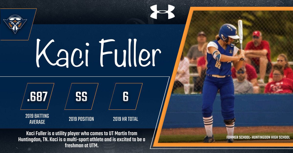 Incoming Skyhawk Spotlight! Today’s featured player: Kaci Fuller

Kaci is a west TN utility player from Huntingdon, TN whose family has a long history with the university. Her mother coached softball at UTM for a few years and her father was a baseball standout!