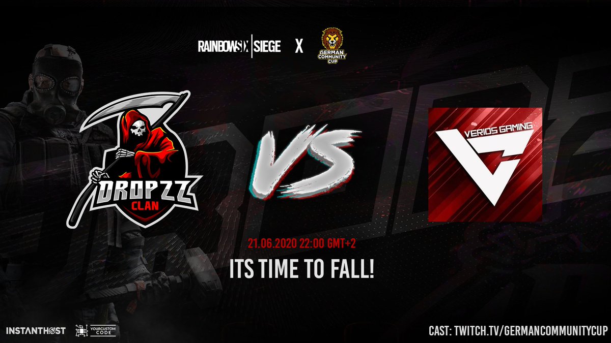 VECTUSgg's tweet photo. [#R6S]

Our PC Team has their first Match in the @GCCUP_de Champion Series!

@DropZz_Clan vs. @veriosGaming 

⏰: 21.06.2020 22:00 GMT+2
📺: https://t.co/07yVNS5Y18

Tune in and support our team!

#ItsTimeToFall | #GoDropZz💀 https://t.co/fxgfjMeH0X