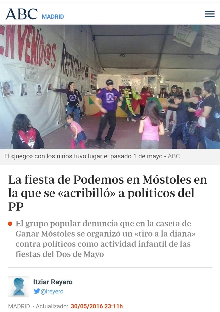Santi_ABASCAL's tweet photo. Dirigentes del PSOE y de Podemos escenifican la decapitación de Rajoy  y enseñan a niños a acribillar a otros políticos.

¿Dónde están las condenas? 
¿Dónde están los detenidos?

Nosotros sí condenamos toda la violencia y todas las amenazas.

Siempre. Ellos depende... https://t.co/BPR0tsZWbD