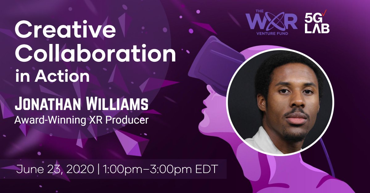 Creative Collaboration in Action presented by <a href="/Verizon5g/">Verizon 5G</a> &amp; WXR Fund ✨ hear from <a href="/JonathanVRX/">Jonathan Williams</a>, an award-winning developer, educator &amp; producer of immersive content leveraging future technology to create worlds and experiences. 

RSVP bit.ly/Verizon-WXR-Co…
