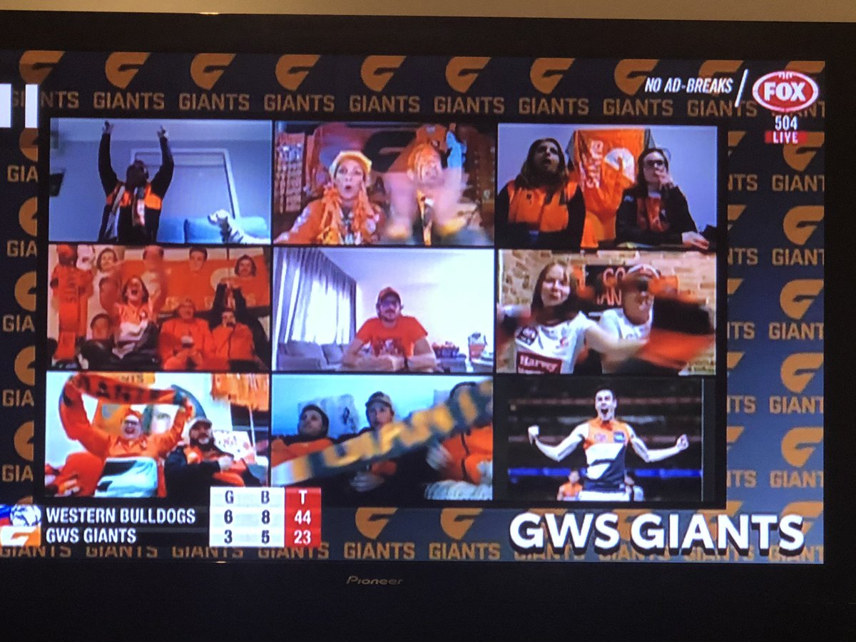 stephenc24's tweet image. Despite a nationwide search channel 7 couldn’t quite fill their GWS mega wall with 9 groups of supporters ..... #bottomright