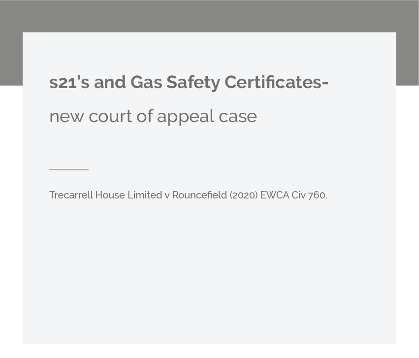 The Court of Appeal has now issued its decision in Trecarrell House Limited v Rouncefield (2020) EWCA Civ 760. Read our blog on the case here: bit.ly/2UZeuUc