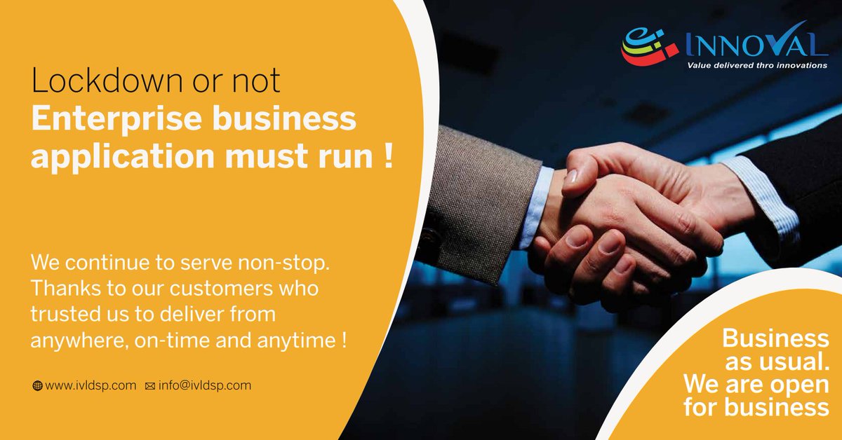 ivldsp's tweet photo. Thanks to all our #IVLions warriors who continued to support all our customers without disruption @ivldsp 🤝
🌐 : https://t.co/rd6JeYZQsQ
#SAPIndia #GST #Ewaybill #EXIM #SAPCC #sapcp https://t.co/ymwxKbTpgX