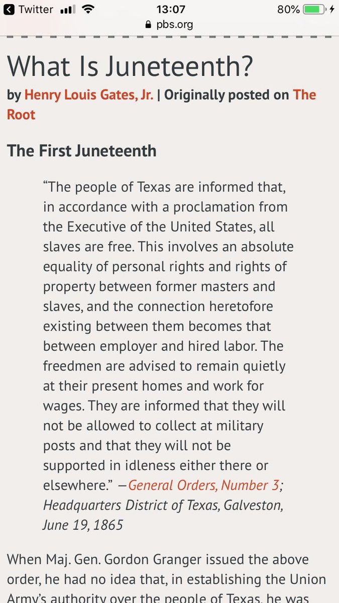 CHECK OUT THIS WEBSITE, IT HAS ALL THE KEY INFORMATION, IT IS VITAL YOU EDUCATE YOURSELF  https://www.pbs.org/wnet/african-americans-many-rivers-to-cross/history/what-is-juneteenth/