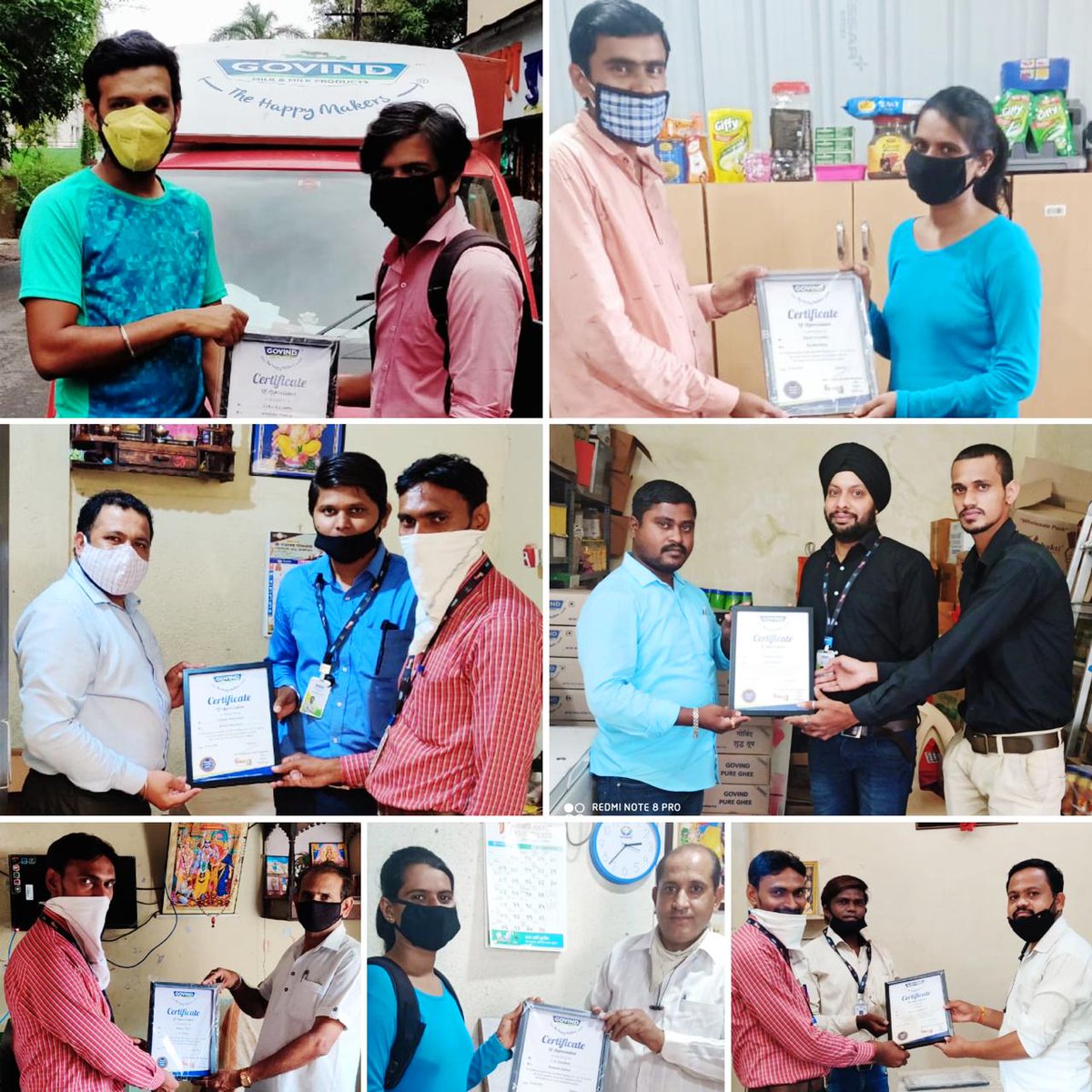 Team Govind in Pune appreciates the commendable efforts of the distributors who serviced the retail market through the lockdown period.
.
.
.
#TeamGovind #Pune #Retailers #ThankYou #CovidPandemic #HappyMakers #StayHome #StaySafe