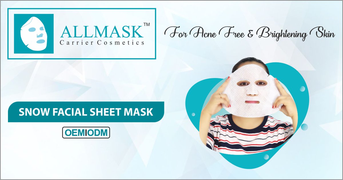 allmaskcosmetic's tweet photo. Snow Facial Sheet Mask For Acne Free & Brightening Skin.😍
We are Private Label Facial Sheet Mask Manufacturer.😊
Visit : https://t.co/jUr4TY8HVa
.
.
#Privatelabeling #thirdparty #ontractmanufacturer #Snowfacialsheetmask #facialmask #allmask https://t.co/x2furxvQk0