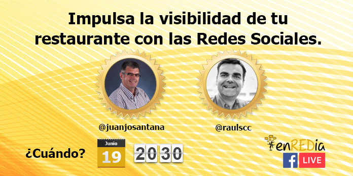 LOPDyPrivacidad's tweet photo. RT juanjosantana: 🔴🎥 (((DIRECTO))) Hoy hablaremos desde nuestra fanpage de enredia de cómo las redes sociales pueden ayudar a impulsar la visibilidad de los #restaurantes ¿Nos acompañas? 😃
➡️https://t.co/LbeXU04UEw
#restauracion #hosteleria #redessoc… https://t.co/UfUoggclw0